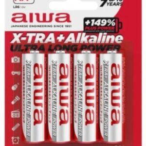 AIWA X-TRA+ALKALINE AA PACK 4 UDES – Pilas 1.5V